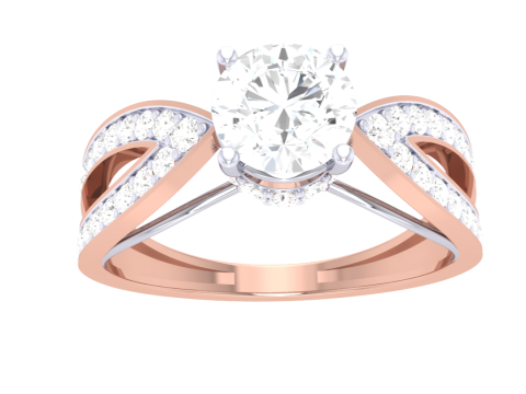 Printable 3D jewelry model of Lady diamond ring Modelo 3D