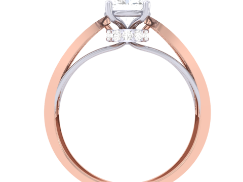 Printable 3D jewelry model of Lady diamond ring 3D-Modell