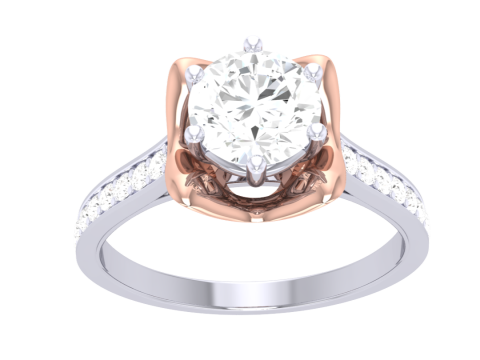 Printable 3D jewelry model of Lady diamond ring 3D Модель