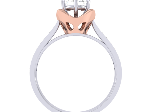 Printable 3D jewelry model of Lady diamond ring 3D 模型