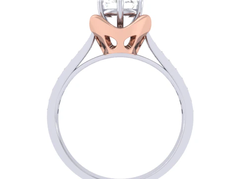 Printable 3D jewelry model of Lady diamond ring 3D Model