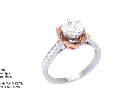 Printable 3D jewelry model of Lady diamond ring 3D 模型