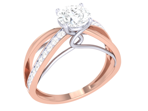 Printable 3D jewelry model of Lady diamond ring 3D 模型
