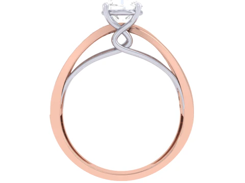 Printable 3D jewelry model of Lady diamond ring 3D Model