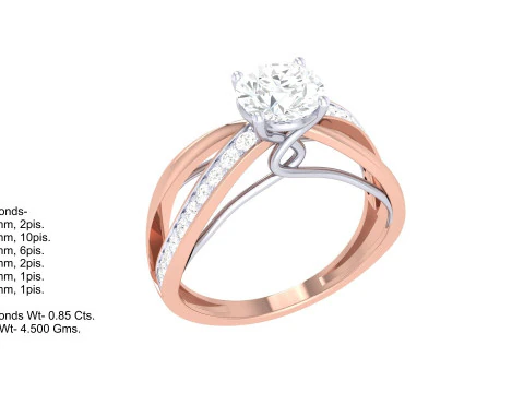 Printable 3D jewelry model of Lady diamond ring 3D Model