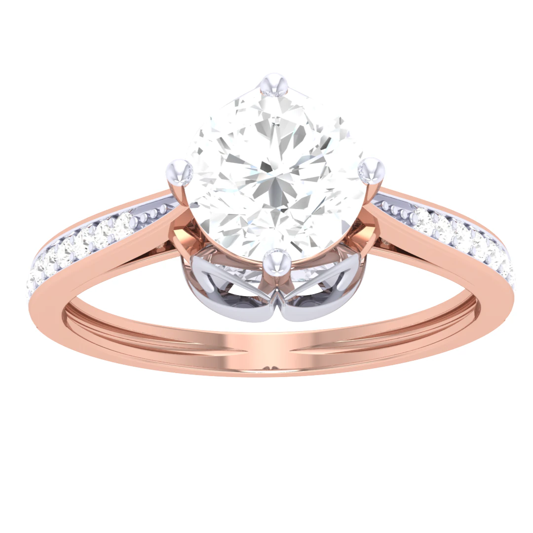 Printable 3D jewelry model of Lady diamond ring 3D Model .c4d .max .obj .3ds .fbx .stl .blend 