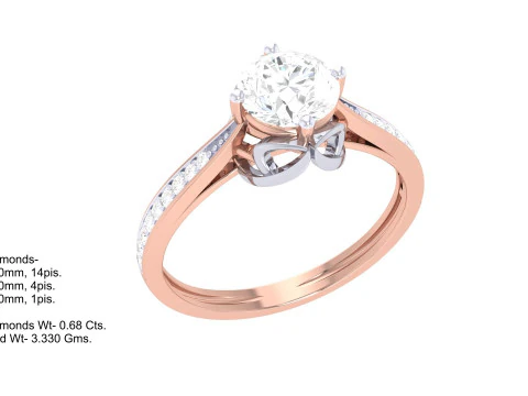 Printable 3D jewelry model of Lady diamond ring 3D Model