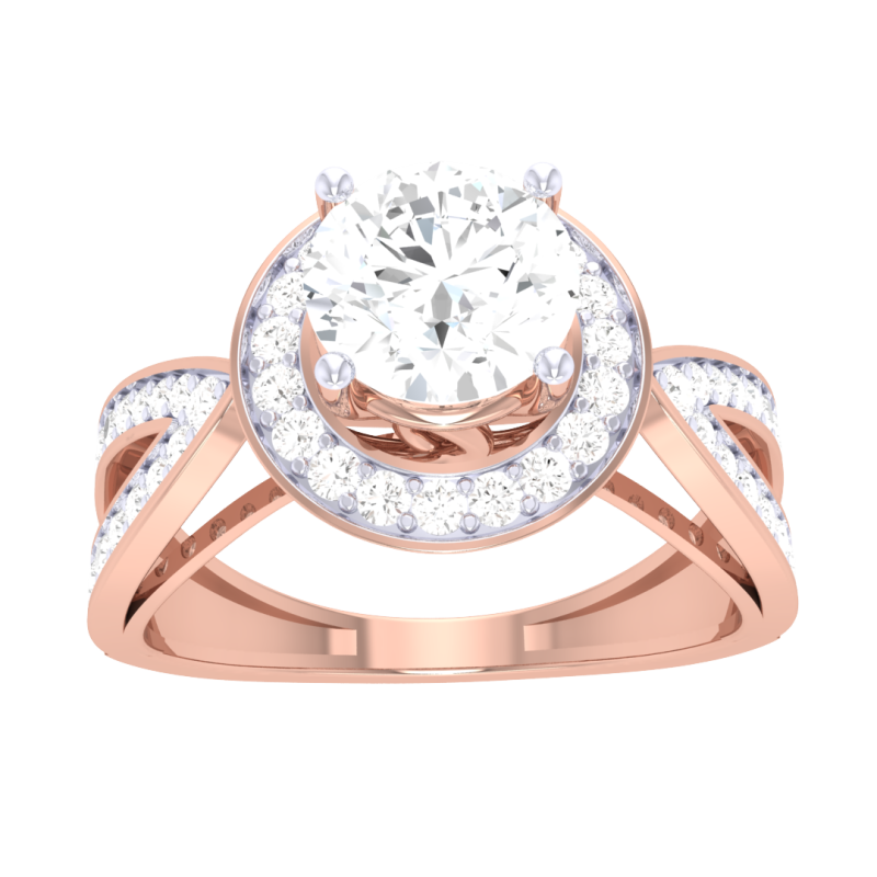 Printable 3D jewelry model of Lady diamond ring 3D 모델 .c4d .max .obj .3ds .fbx .stl .blend