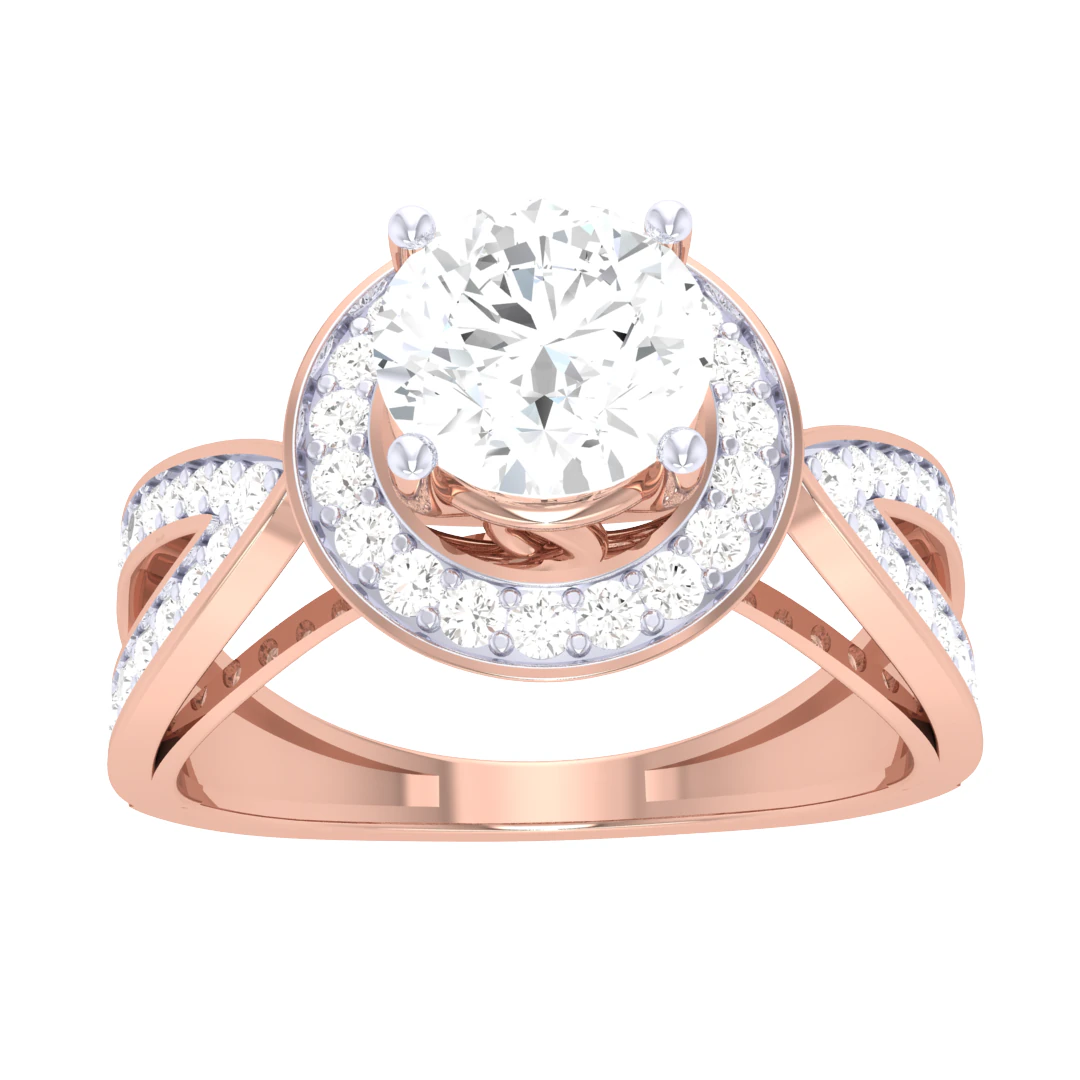 Printable 3D jewelry model of Lady diamond ring 3D Model .c4d .max .obj .3ds .fbx .stl .blend 