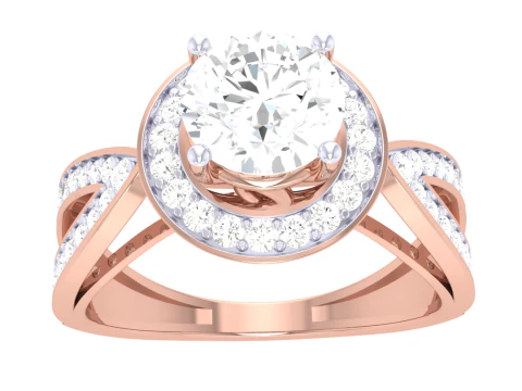 Printable 3D jewelry model of Lady diamond ring 3D Model