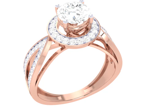 Printable 3D jewelry model of Lady diamond ring 3D Model