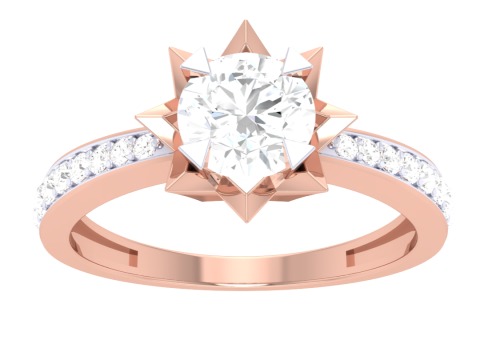 Printable 3D jewelry model of Lady diamond ring 3Dモデル