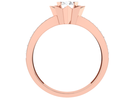 Printable 3D jewelry model of Lady diamond ring Modello 3D