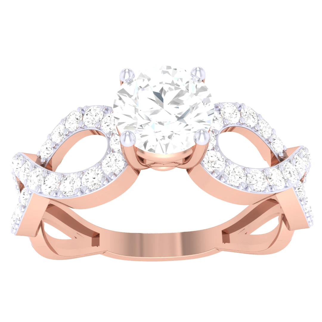 Printable 3D jewelry model of Lady diamond ring 3D Model .c4d .max .obj .3ds .fbx .stl .blend 