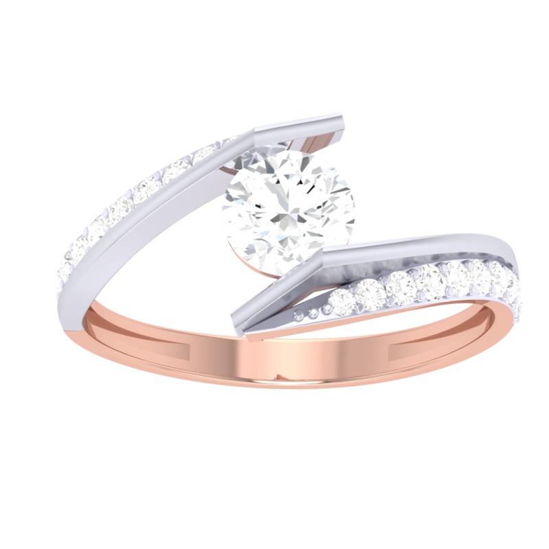 Printable 3D jewelry model of Lady diamond ring 3D 模型 .c4d .max .obj .3ds .fbx .stl .blend