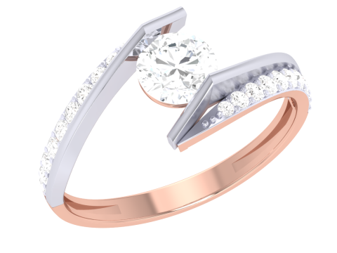 Printable 3D jewelry model of Lady diamond ring 3D 模型
