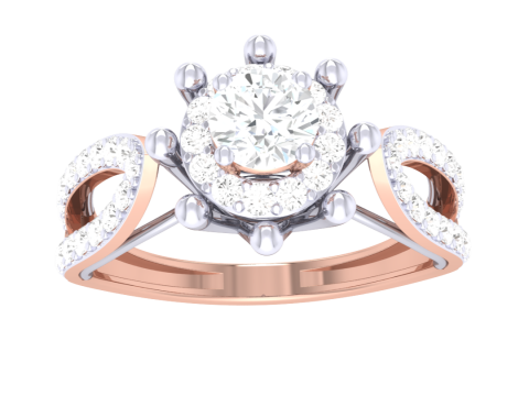 Printable 3D jewelry model of Lady diamond ring Modello 3D