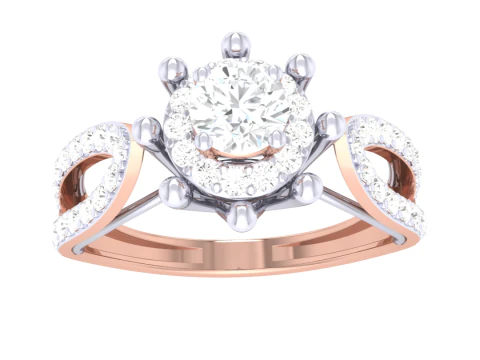 Printable 3D jewelry model of Lady diamond ring 3D Model