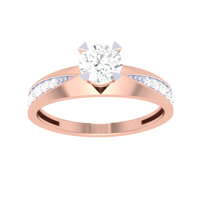 Printable 3D jewelry model of Lady diamond ring 3D 模型 .c4d .max .obj .3ds .fbx .stl .blend