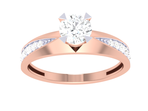 Printable 3D jewelry model of Lady diamond ring 3D Model
