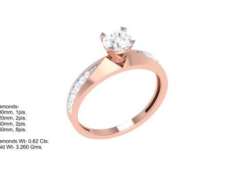 Printable 3D jewelry model of Lady diamond ring 3D 模型
