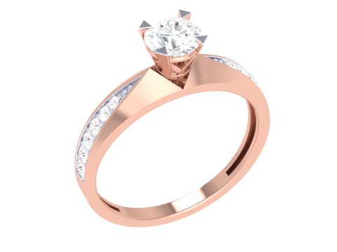 Printable 3D jewelry model of Lady diamond ring 3D 模型