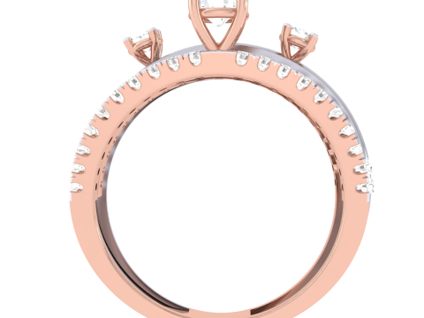 Printable 3D jewelry model of Lady diamond ring Modelo 3D