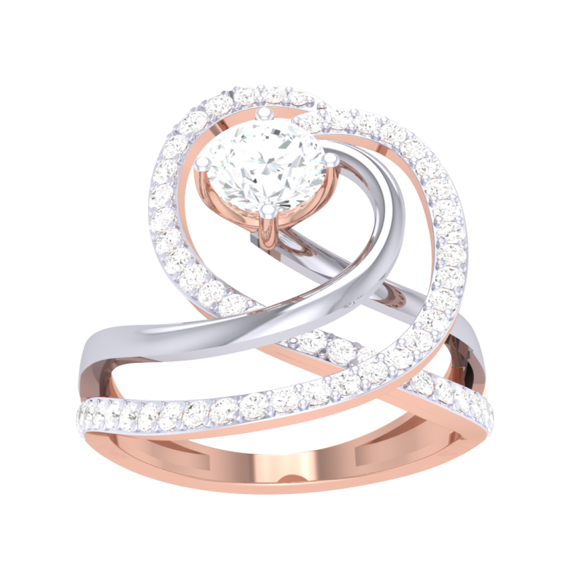 Printable 3D jewelry model of Lady diamond ring Modello 3D .c4d .max .obj .3ds .fbx .stl .blend