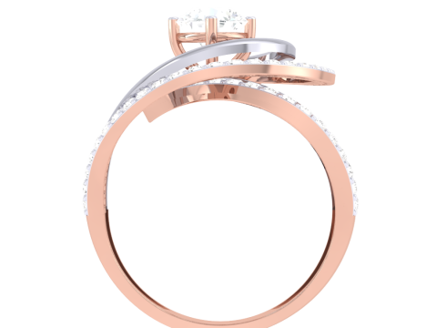 Printable 3D jewelry model of Lady diamond ring Modello 3D