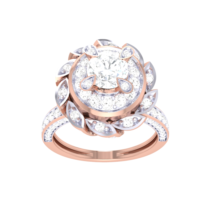 Printable 3D jewelry model of Lady diamond ring 3D मॉडल .c4d .max .obj .3ds .fbx .stl .blend