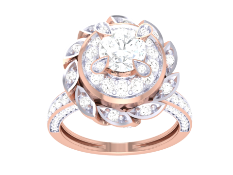 Printable 3D jewelry model of Lady diamond ring 3D-Modell