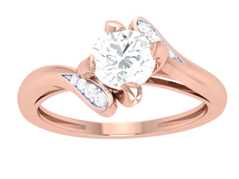 Modèle de bijoux 3D imprimable de la bague en diamant Lady Modèle 3D