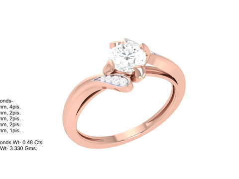 Printable 3D jewelry model of Lady diamond ring Modèle 3D