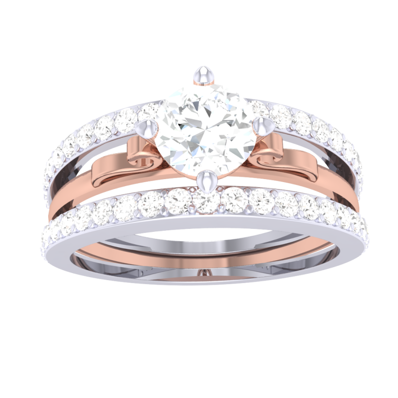 Printable 3D jewelry model of Lady diamond ring 3D Модель .c4d .max .obj .3ds .fbx .stl .blend