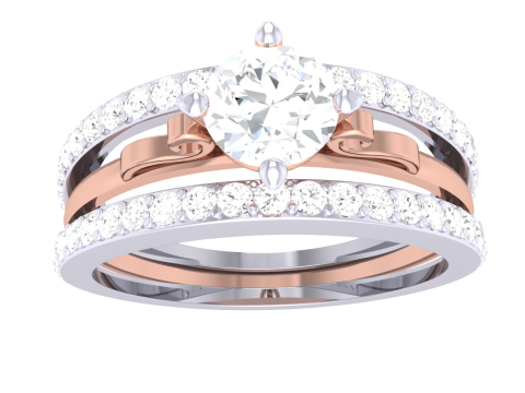 Printable 3D jewelry model of Lady diamond ring 3D Модель