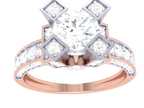 Printable 3D jewelry model of Lady diamond ring 3D Модель