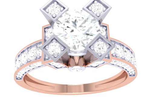 Printable 3D jewelry model of Lady diamond ring 3D Model
