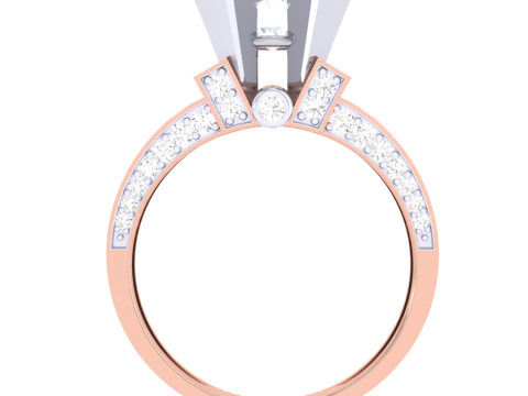 Printable 3D jewelry model of Lady diamond ring Modelo 3D