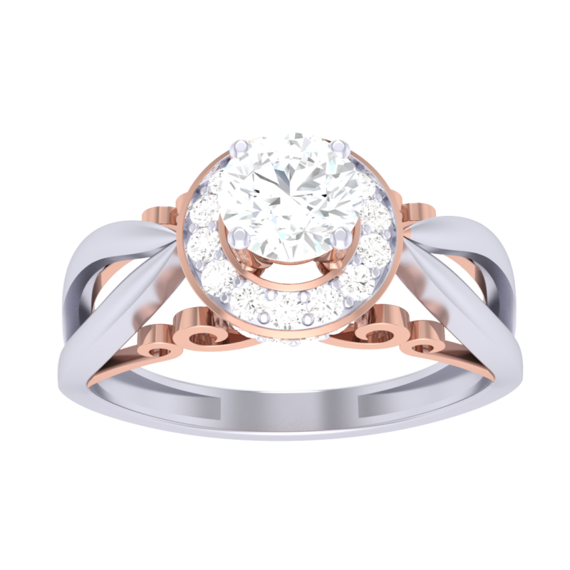 Printable 3D jewelry model of Lady diamond ring 3D मॉडल .c4d .max .obj .3ds .fbx .stl .blend