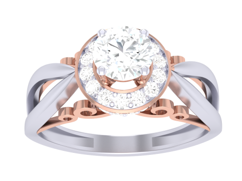 Printable 3D jewelry model of Lady diamond ring Model 3D