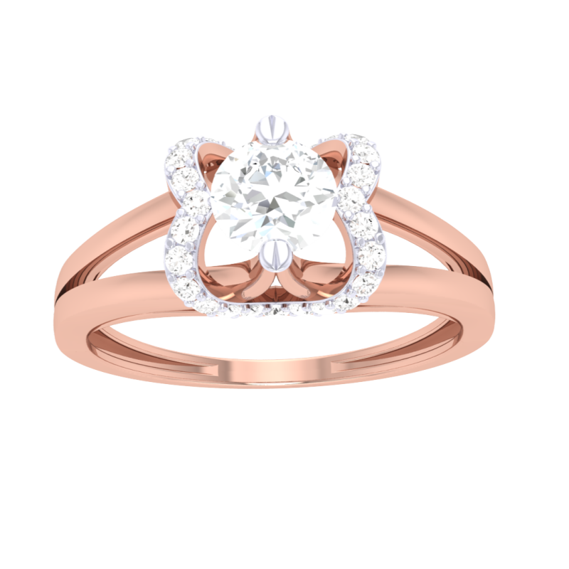 Printable 3D jewelry model of Lady diamond ring Modèle 3D .c4d .max .obj .3ds .fbx .stl .blend