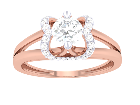 Printable 3D jewelry model of Lady diamond ring Modelo 3D