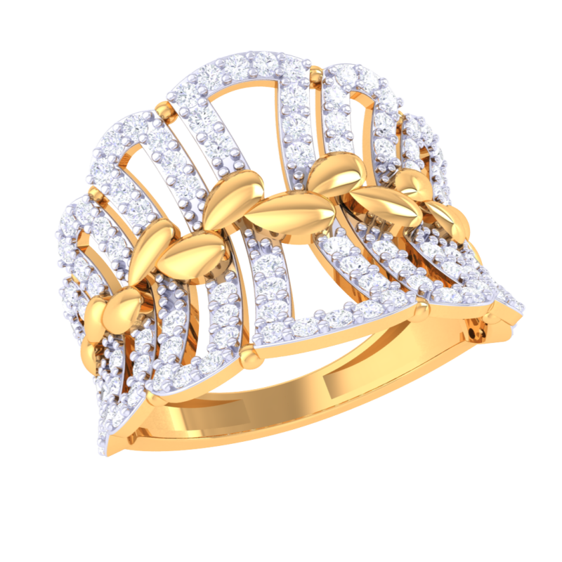 Printable 3D jewelry model of Lady diamond ring Modello 3D .c4d .max .obj .3ds .fbx .stl .blend 