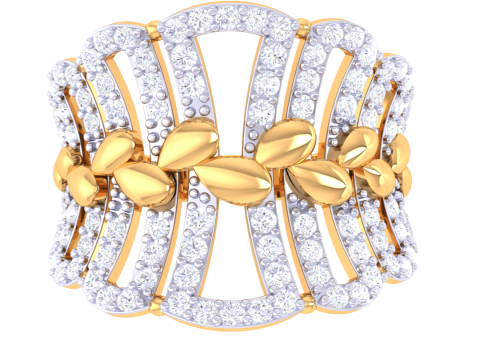 Printable 3D jewelry model of Lady diamond ring Modello 3D