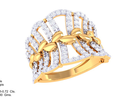 Printable 3D jewelry model of Lady diamond ring Modello 3D