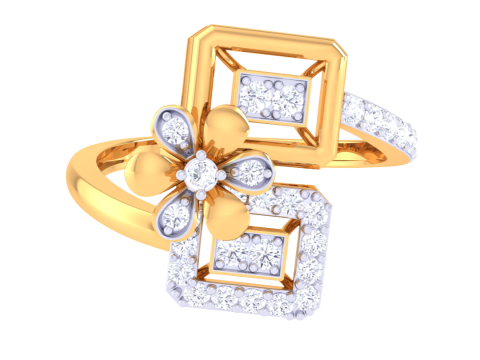 Printable 3D jewelry model of Lady diamond ring 3D Model