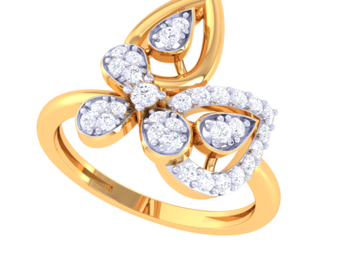 Printable 3D jewelry model of Lady diamond ring 3D Модель