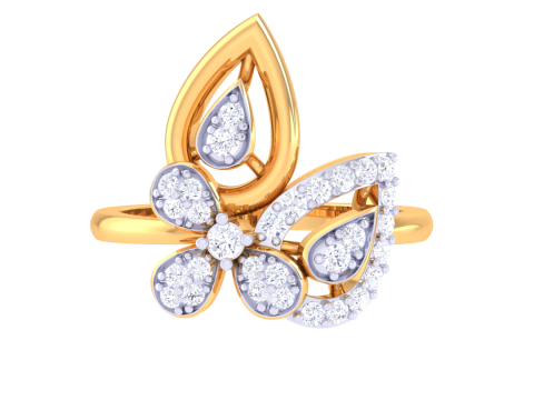 Printable 3D jewelry model of Lady diamond ring 3D 모델