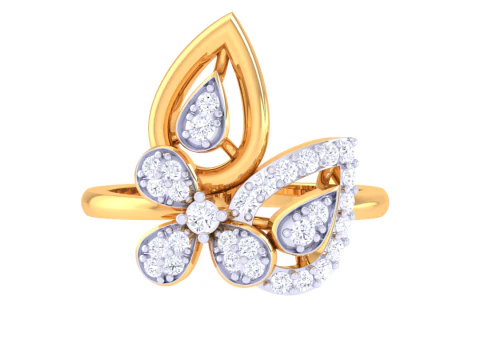 Printable 3D jewelry model of Lady diamond ring 3D Model