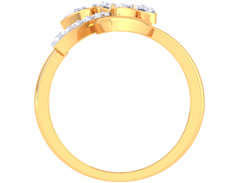 Printable 3D jewelry model of Lady diamond ring 3D 모델